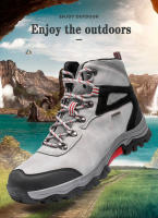 Zapatos de senderismo de cuero de alta calidad para hombre, botas de acampada resistentes al desgaste para exteriores, zapatos de Trekking, zapatillas de caza y escalada - details 2