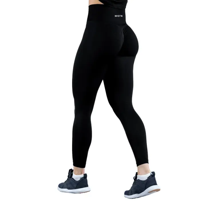 NVGTN-mallas dinámicas profesionales para mujer, pantalones sin costuras, suaves, para Fitness, Yoga, gimnasio, correr, bicicleta, 2,0 - 1