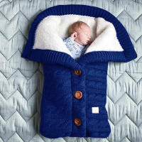 Saco de dormir de punto grueso para bebé, forro de Cachemira de imitación infantil, envoltura para recién nacido, manta para cochecito de niño - details 19
