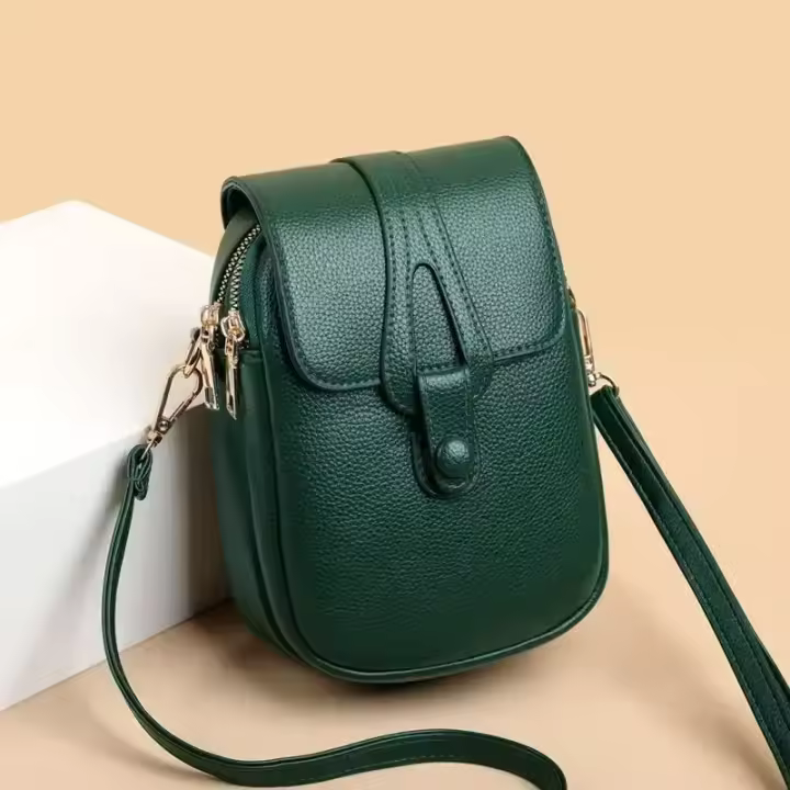 Bolsos de hombro pequeños de moda Vintage para mujer, bandolera Retro de cuero PU para teléfono, bolso de mano, monederos y bolsos - 1