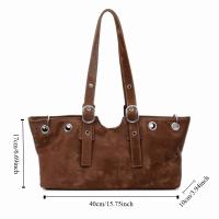 Bolso de mano de PU mate de estilo coreano, bolso de mano de Color sólido, bolso de gran capacidad, estilo étnico, paquetes de axilas de gran capacidad para viaje - details 1