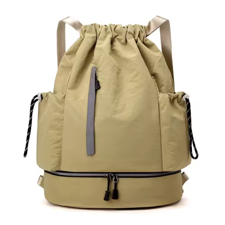 Bolsa deportiva ligera con cordón, impermeable, de gran capacidad, para Fitness, con correas ajustables de separación en seco y húmedo - 1