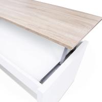 Mesa de Centro Elevable Mueble de Sala Blanco Brillante Medidas 102 cm (Ancho) x 43/52 cm (Alto) x 50 cm (Fondo) - details 18