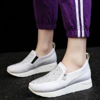 Zapatos de punta redonda plana con cremallera lateral inferior gruesa, zapatos deportivos casuales para mujer, zapatos de talla grande - details 16