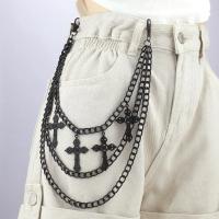 Moda Punk negro Metal pantalones cadena Hip Hop cintura cadena colgante Jeans cadena para hombres mujeres accesorios regalos - details 1