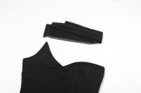 BUNO-Weird Puss-vestido de retales de malla para mujer, chal liso + envoltura en el pecho Irregular, sin mangas, bata Sexy con espalda descubierta, trajes elegantes para fiesta de graduación - details 7