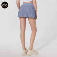 Alo yoga vestido corto verano plisado vestido de yoga cintura alta adelgazamiento tenis golf correr vestido corto deportivo - details 1
