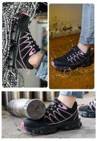 Zapatos de seguridad antideslizantes para mujer, botas de trabajo ligeras con punta de seguridad ANTIPERFORACIONES, color negro - details 9