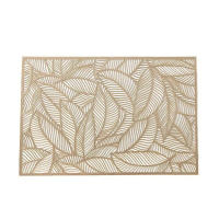 Juego De 2/4 Tapetes Para Mesa Rectangular Dorada Tapete De PVC Limpieza Fácil Moderno Para Comedor Decoración Del Hogar - details 10