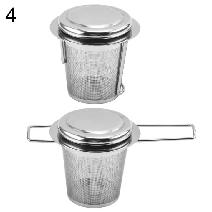 Tapa infusora de tetera, malla fina, filtros de acero inoxidable, filtro de especias de hojas, colador de té, infusor - 1