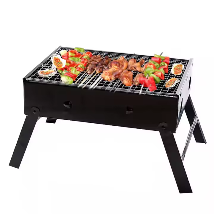 Barbacoa carbono portatil familiares fiesta plegable al aire libre Camping - 1