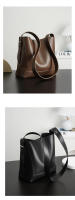 Minimalista Bolsa de Hombro de Cuero de Vaca para Mujeres de Gran Capacidad Bolsa de Hombro de Cuero Auténtico - details 9
