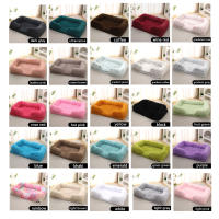 Cama De Perro Mediana Cubierta Por La Mitad Sofá Cuadrado Suave Para Gatos Relleno Total Cojín De Plush Casa Para Mascotas Materiales Ecológicos Lavable Mecánicamente - details 7