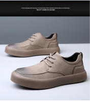 Zapatos de herramientas yuppie de moda transpirables y versátiles, zapatos casuales de suela blanda de cuero genuino para hombres - details 20