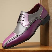 Zapatos elegantes de cuero para hombre, calzado Formal de lujo para oficina, fiesta, negocios, marrón, inglés, color negro - details 6