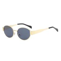 Gafas de Sol Ovaladas de Metal para Mujer Diseño Elegante y Sofisticado con Touche Vintage Doradas - details 3