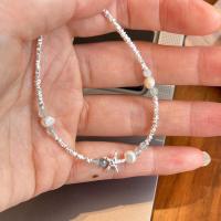 Pulsera de Fragmento de Perla de Estrella Irregular de Plata Esterlina Hecho a Mano - details 1