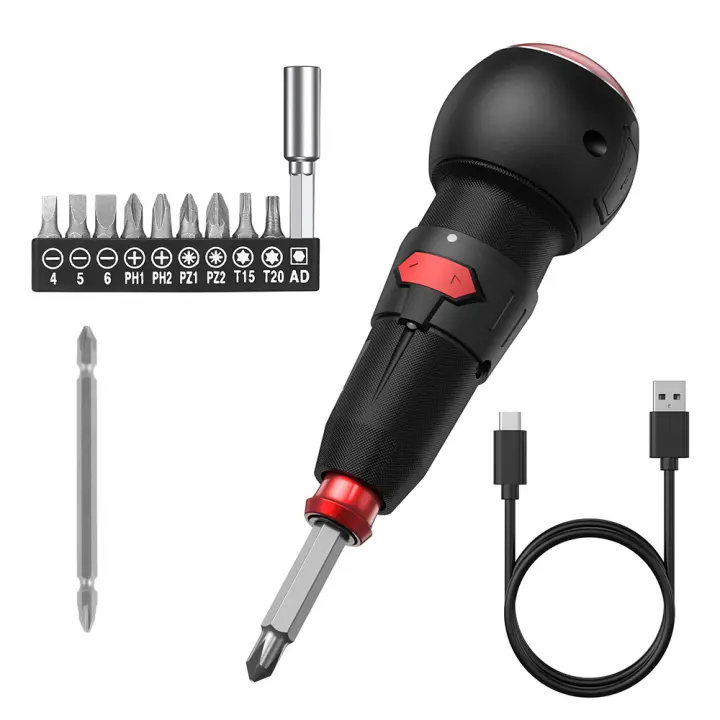 Juego de destornillador eléctrico recargable sin cable 3.6V 280RPM para reparación de PC en el hogar y reemplazo de autos - 1