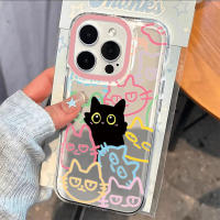 Funda Transparente Linda de Gato Negro para iPhone 16E 11 13 12 14 16 Pro Max 15 Plus XR X XS 7 8 Se 2022 Animal Suave TPU Cover - details 1