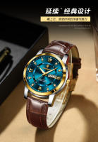Reloj de hombre con correa suiza nueva, reloj luminoso con calendario doble - details 14