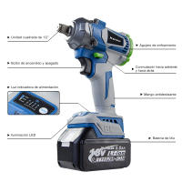 Kamolee-llave eléctrica DTW500, inalámbrica, sin escobillas, 1200 N.m, batería y cargador incluidos, Compatible con batería Makita de 18V - details 0