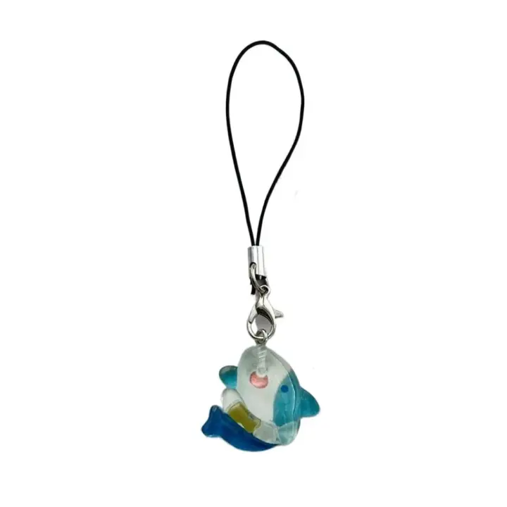 Cordón de cadena para teléfono con forma de pez, llavero de criatura marina, cuerda colgante para teléfono, cadena para teléfono móvil con estrella de mar Kawaii, joyería para teléfono - 1