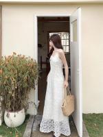 Vestido de Tirantes Bordados Estilo Deseo Puro para Mujeres Cintura Ajustable Adelgazante - details 18