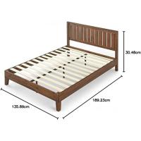 Ellie Cama 90x190 cm - Altura 35 cm con almacenamiento debajo de la cama - Estructura de cama de plataforma de bambú y madera con cabecero - Marrón - details 15