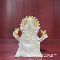 Adorno indio, decoración creativa para el hogar, cristal de agua, resina, Buda, elefante tailandés, tronco, Dios de la riqueza - details 5