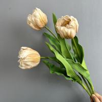 Diseño de escena, ramas de tulipán artificiales de PU, Festival de tacto Real, tallo de tulipán rococó, recuerdo de fiesta de flor de tulipán de imitación hecho a mano - details 8