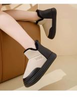Zapatillas de algodón con forro polar para hombre y mujer, zapatos de casa de suela gruesa para invierno, venta al por mayor, novedad de 2024 - details 0