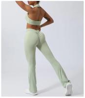 Conjunto de Yoga para Mujer Nuevo Traje Deportivo y Fitness con Sujetador de Cuello Colgante y Pantalones de Yoga Levantados 2 Piezas en Nylon para Primavera/Verano - details 10