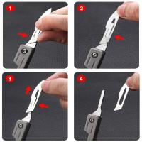 Mini maquinaria plegable de rendimiento, bisturí médico EDC, cuchillo de bolsillo para desembalaje al aire libre - details 5