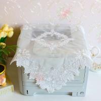 Tela ENCE europea, bordado soluble en agua, mantel multiusos para balcón circular cuadrado de 57 cm, con funda antiarañazos - details 5