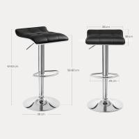 Cocina con Reposapiés Regulable en Altura Taburete Giratorio 360 °   Asiento Tapizado en PU Taburete - details 1
