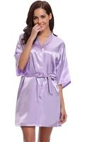 Bata de satén para mujer, lencería íntima, ropa de dormir sedosa, regalo de boda nupcial, bata de baño tipo kimono informal, camisón Sexy - details 4