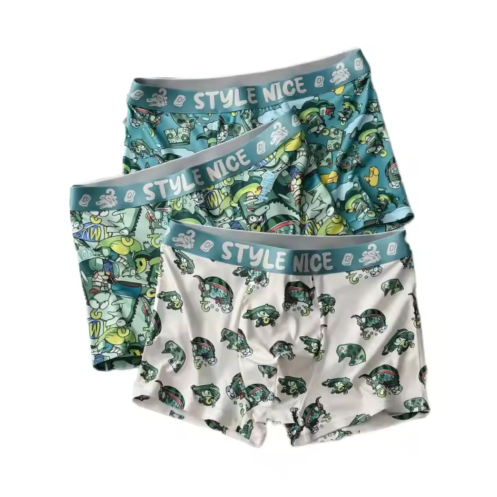 Paquete de 3 Calzoncillos Bóxer para Hombre Estampado de Cocodrilo Pequeño, Suaves y Cómodos, Diseño Moderno para Usar Diariamente - 1