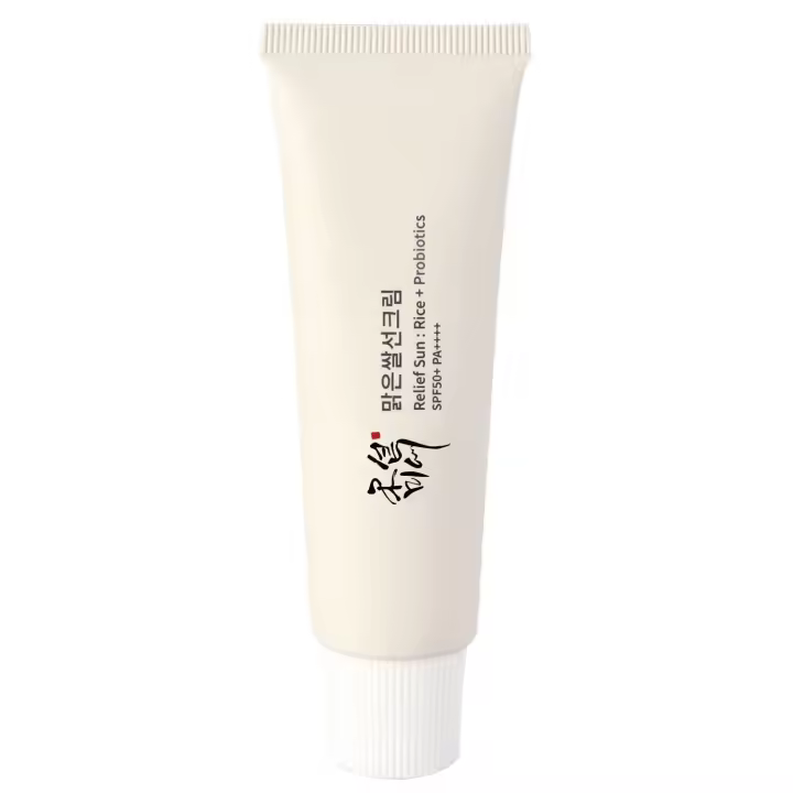 Relief Sun Protector solar orgánico SPF50,+++++PA++ Solución de cuidado coreano con probióticos de arroz para todo tipo |   Protección nutritiva de la piel y - 1