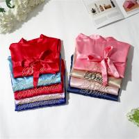 Bata de novia para dama de honor, bata de baño tipo kimono bordada, camisón informal de satén corto, ropa de dormir Sexy para mujer - details 12