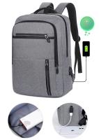 Mochila De Negocios multifuncional para hombre, bolsa impermeable para ordenador portátil, con carga USB, informal, de gran capacidad - details 1