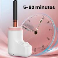 Secador de brochas de maquillaje, máquina de secado rápido automático multifunción, con temperatura y tiempo ajustable, tipo C, color blanco - details 5