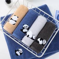 Toalla facial de algodón con bordado de Panda para adultos, toallas de ducha de mano pura absorbente, limpieza de cabello, baño, hogar y Hotel - details 7