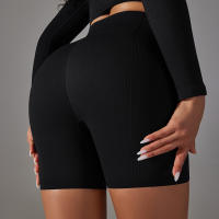 Nessaj-pantalones cortos de yoga sin costuras, con patrón de cuadros, transpirables, para gimnasio, mallas push up - details 10