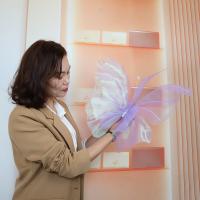 Nuevo Mariposa Artificial de 30/50cm, gasa gigante para exteriores, mariposa falsa, hilo de seda 3D, accesorios de fotografía de mariposa - details 3