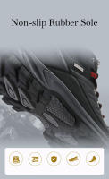 Botas de senderismo impermeables para hombre al aire libre, botas de acampada, zapatos de senderismo resistentes al desgaste, botas de Trekking para escalada de montaña de alta calidad - details 7