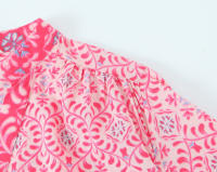 Ropa de mujer estilo europeo y americano de vacaciones vestido casual suelto con estampado largo con cuello en V - details 4