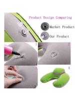 Almohada inflable para viaje en avión, cojín para cuello, cabeza, Barbilla, siesta, Oficina - details 6