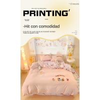 AConjunto de ropa de cama de cuatro piezas con estampado de toalla de clase de ropa de cama de cama de tres piezas - details 0