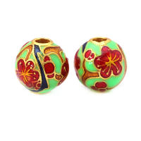 Pulseras de Abalorios de Dáfodil de Brasso con Pintura de Aceite 4PCS Accesorios de Joyería DIY Hechos en China - details 0