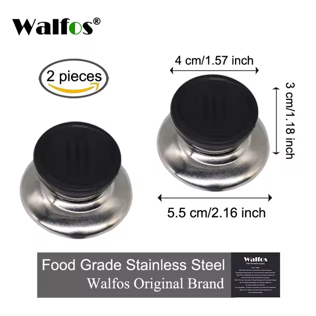 Tapa de Walfos para Olla de Cocina 2Pcs/Set Tapa de Sartén de Cobre Herramienta de Repuesto para Olla y Sartén Material de Acero Inoxidable Recomendado para Hornear - 1